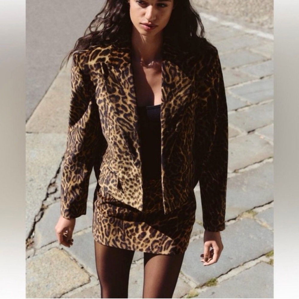 Zara leopard blazer